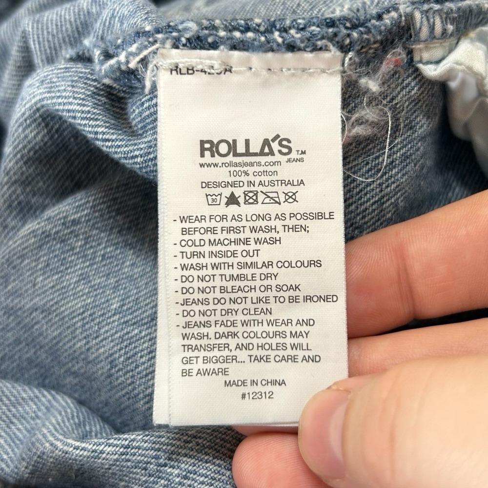 ROLLA'S Cropped Straight Jeans Womens Sz 26 AU 8‎ Distressed Ripped High Rise - Picture 9 of 10
